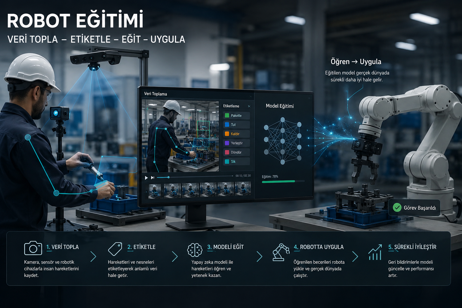 Robot Eğitimi İçin Uçtan Uca Veri Toplama ve Hazırlama Platformu